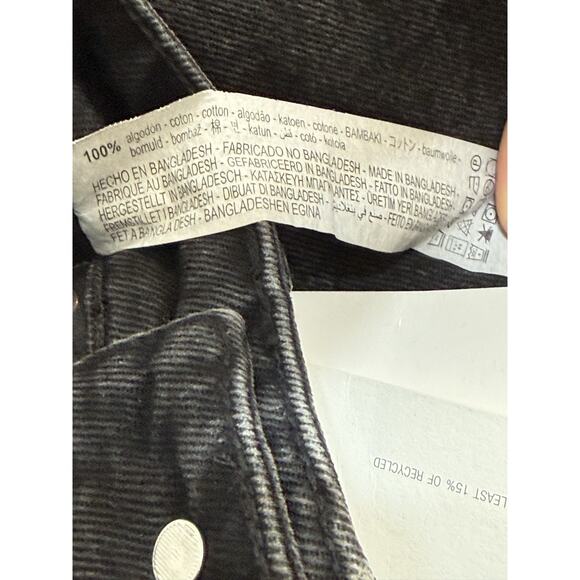 NWT Zara Women's Black High Waisted Frayed Hem Cut Off Denim Shorts Size 10 - Picture 7 of 13